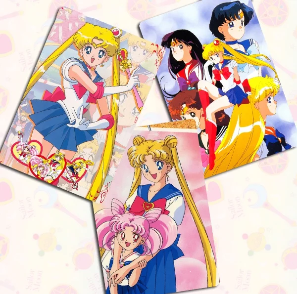 20pcs/set Sailor Moon Hino Rei Tsukino Usagi Chibiusa Animation Characters Bookmark Anime Classics Game Collection Cards Toy