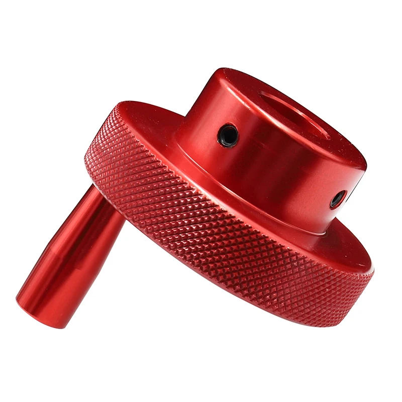 1Pcs red Aluminum Alloy Mini Handwheel For Lathe/Miller mechanical hand wheel Automation equipment parts Part manufacturing