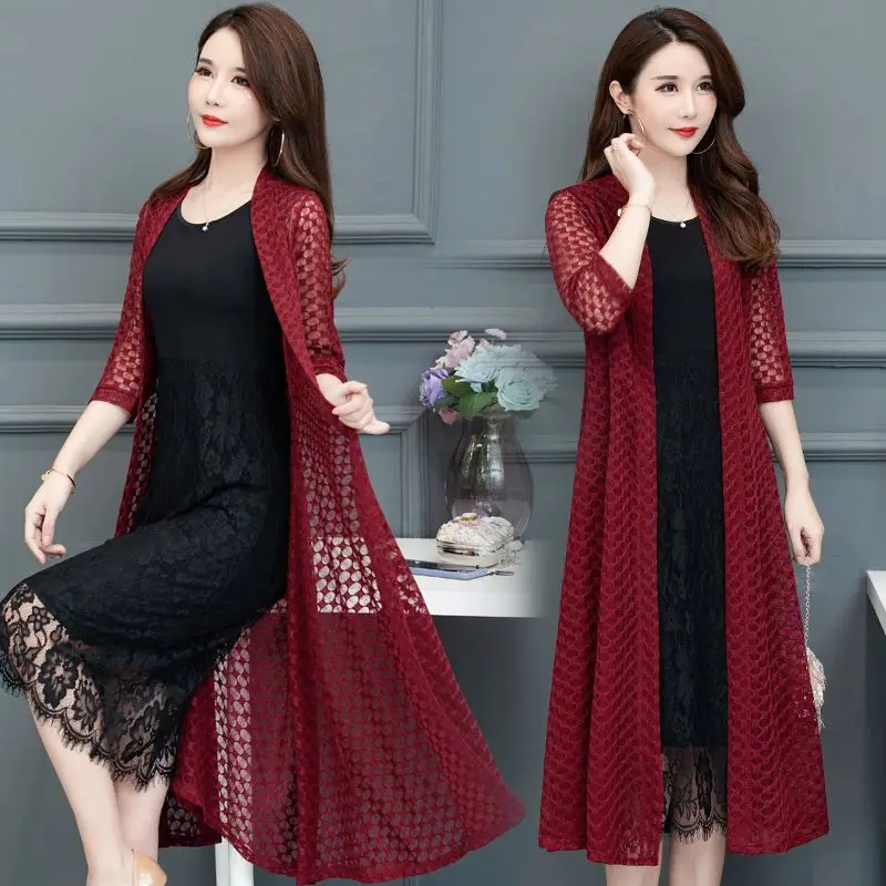 

Women Clothing Female Summer Thin Style Hollow Out Long Sun Protection Clothing Long Sleeve Shawl Thin Cardigan Trend Coat A299