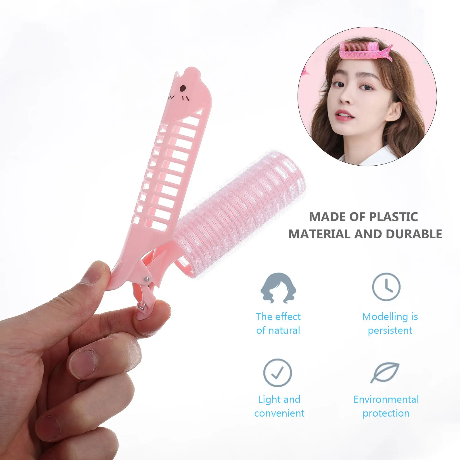 6Pcs Wave Hair Rollers Set Plastic Self Grip Curling Tools DIY Hair Styling for Travel Home Professional Use Big Wave Clip