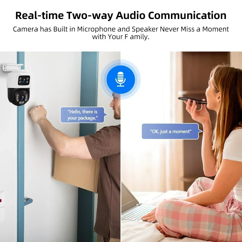 KERUI 6MP 네트워크 카메라 듀얼 스크린 IP CCTV 감시 시스템 POE 카메라 NVR 시스템 PTZ 야외 Wifi 카메라 보안 시스템