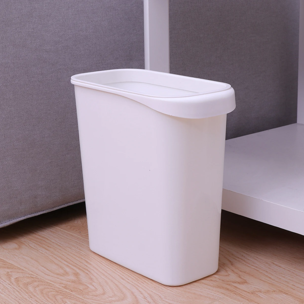 

Nordic Style Rectangular Trash Can Household Garbage Container Multi-Functional Waste Bin Storage Organizer For Kitchen Bathroom