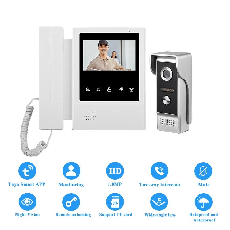 2024 Tuya Smart WiFi Video Door Bell Camera System New Trending  Application Video Intercom Interphone