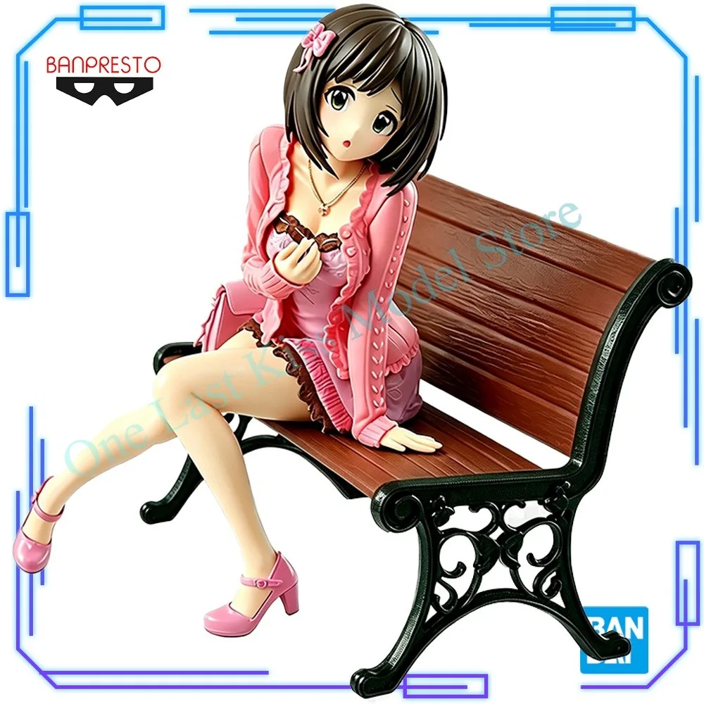 

In Stock Bandai Original Genuine Banpresto THE IDOLM@STER Cinderella Girls Maekawa Miku EXQ Figure 16cm Collections Model Toys