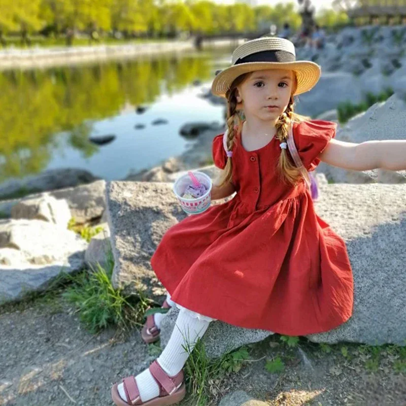 Summer New Baby Girl Casual Dress Fashion Princess Dresses Sweet Costumes Cute Outfits Vestidos for 3-7 Years Old