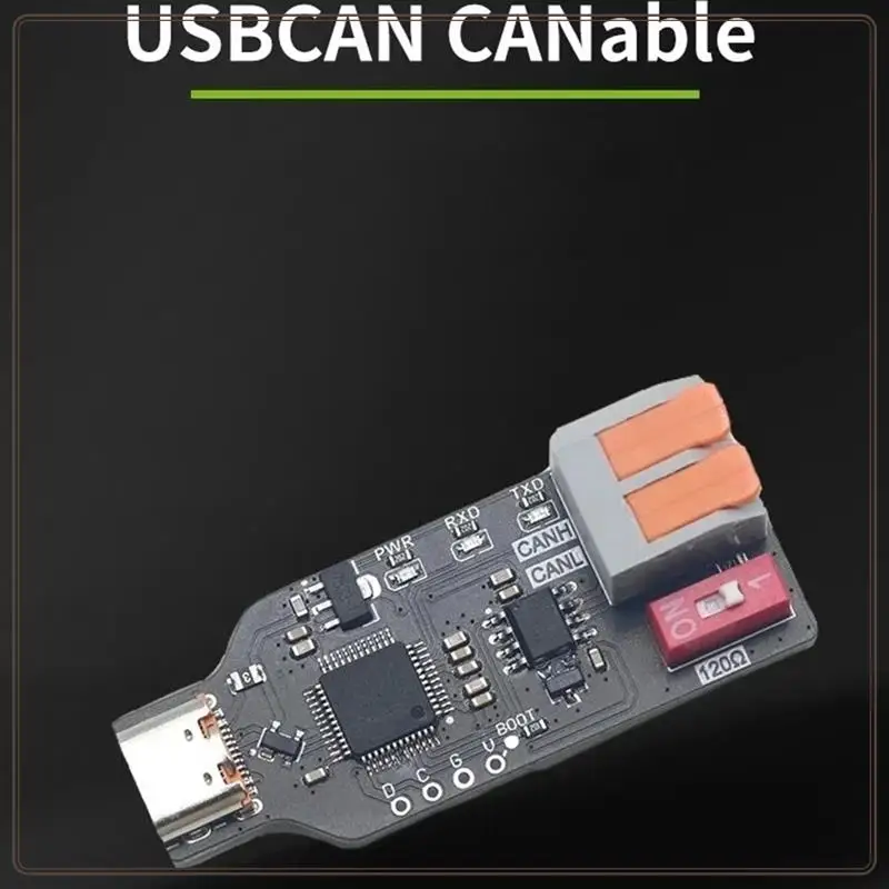 Konverter USBCAN Dapat Diandalkan Transceiver CANABLE USB Ke CAN Debugger Protocol Analyzer Socketcan Kompatibel untuk PCAN, Konversi USBCAN