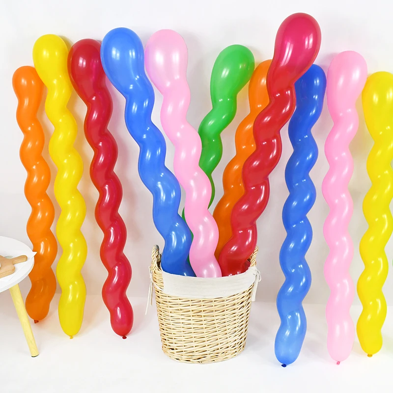 20/50Pcs Mehrfarbige Spirale Lange Ballon Schraube Twisted Latex Ballon Für Kinder Geburtstag Hochzeit Party Decor Globos Spielzeug baby Dusche – Detail 9