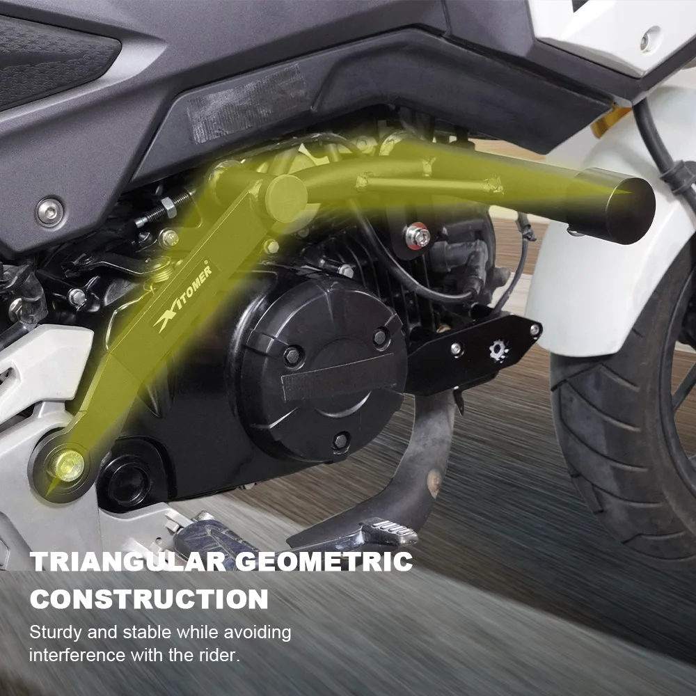 For Honda Grom 125 MSX125 2016-2018 2019 2020 Motorcycle Crash Cage Stunt Engine Guard & Sub Cage with Stunt Pegs and Scrape Bar 3