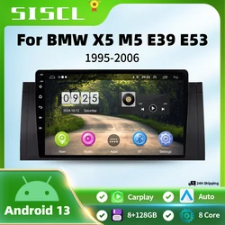 8G 128G Android 16 Car Radio Multimedia Video Player For BMW 5 E39 E53 X5 1995-2001 2002 2003 2004 2005 2006 Navigation GPS 2Din