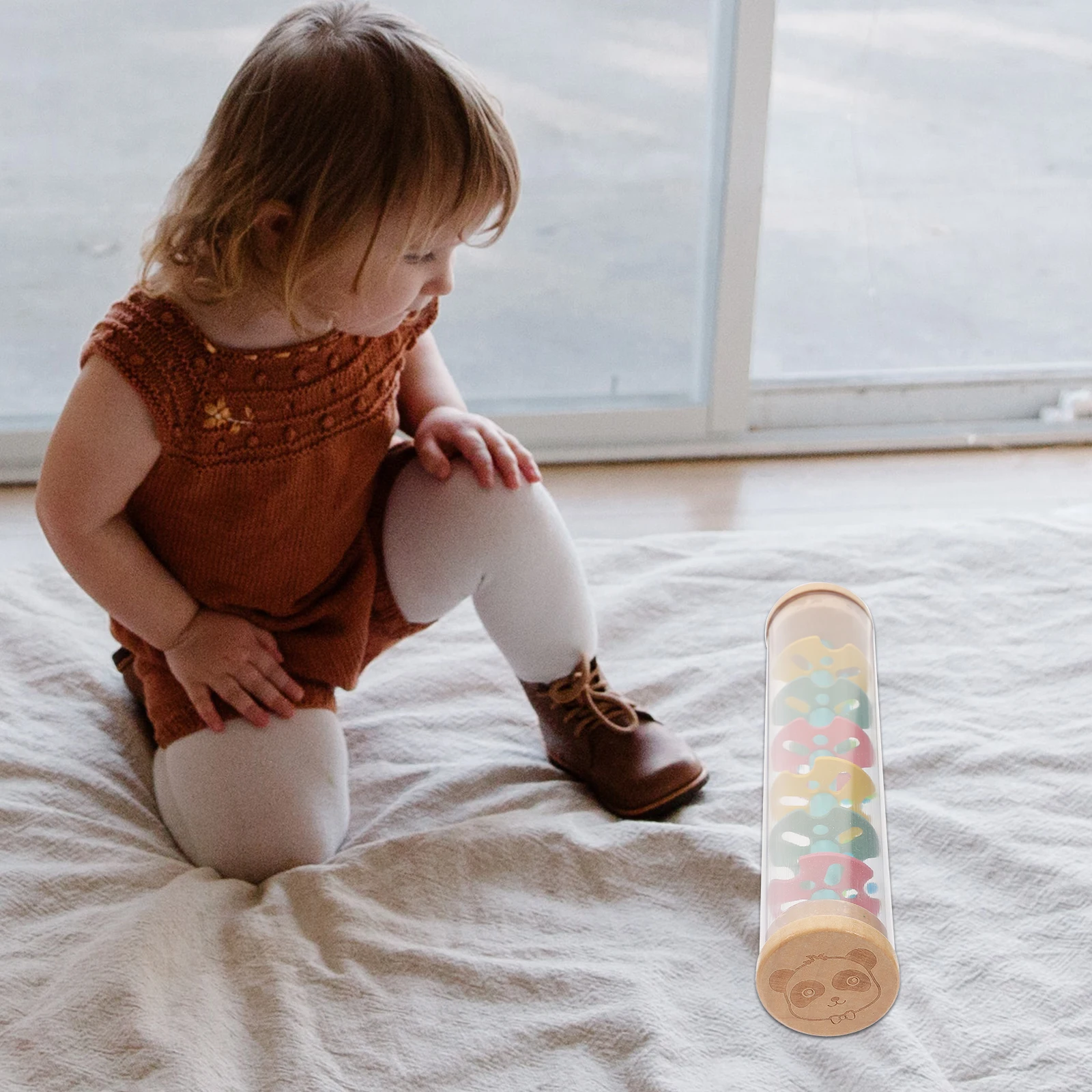 

1Pcs Rain Sound Tube Musical Instrument Educational Early Learning Music Shaking Tube Portable for Hand-Eye Coordination