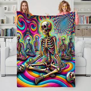 

Soft flannel blanket, suitable for home, office, camping. An excellent choice for Halloween, Thanksgiving and Christmas gifts.
