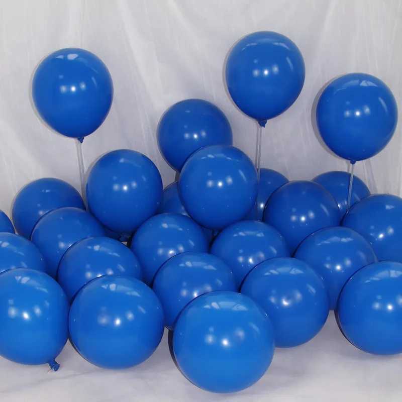 10 sztuk 10 "metaliczny jasny niebieski balony granatowy lateksowy balon urodziny dekoracje weselne walentynki balon powietrza 10 cali — zdjęcie 5