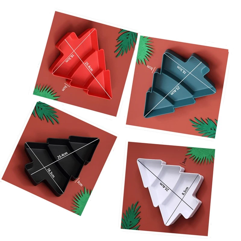Christmas Tree Fruit Plate Tray 2026 Merry Xmas Decorations For Home Noel Party Gift Happy New Year Celebration