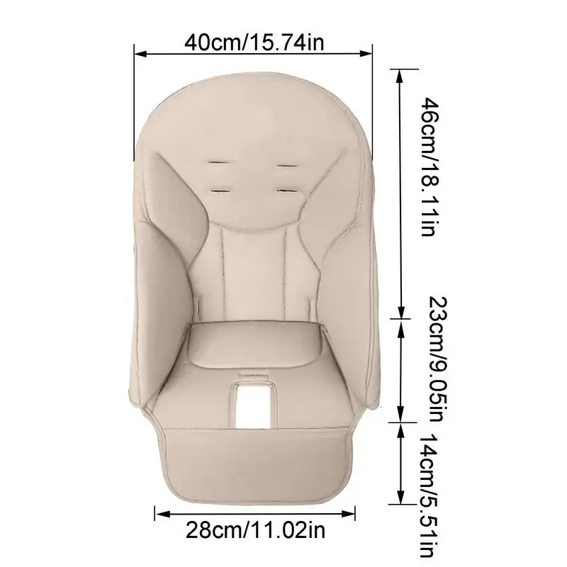 Portable Dining Chair Cover Baby PU Leather Dining Chair Pad Soft Multifunctional Seat Cover With Padding Baby Accessories