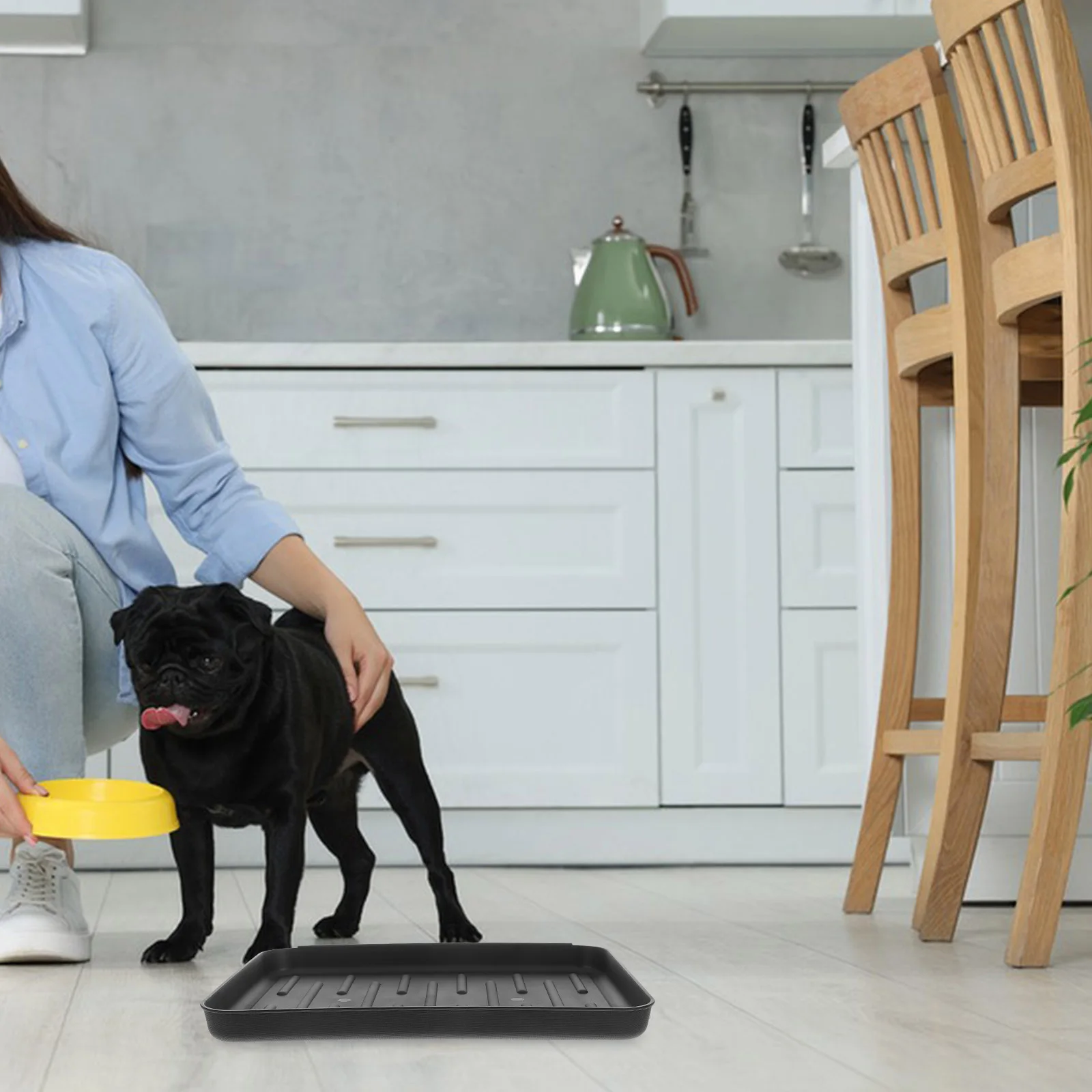 

2pcs Plastic Shoe Tray For Entryway Heavy Duty Boot Mat Multi-Use Storage Tray Wet Shoes Mud Pet Food Indoor Outdoor