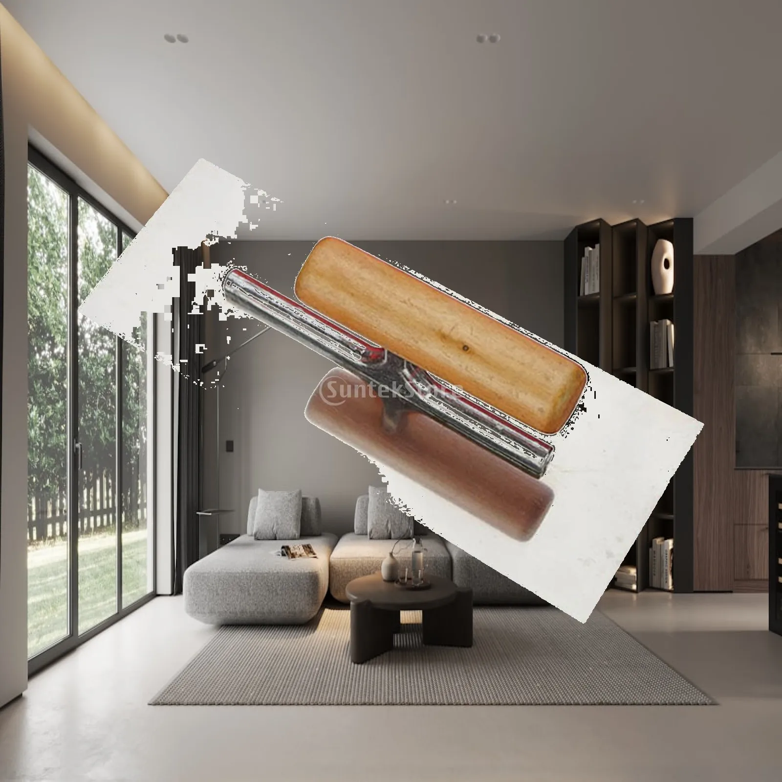 Ergonomic Plastering Trowel Stainless Steel Pad Concrete Spreader Hand Tool for Wall and Floor Finish