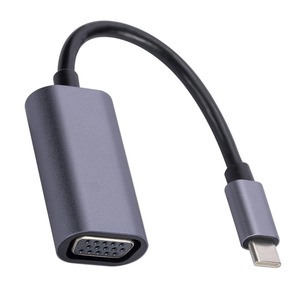 USB C To VGA Video Cable for MacBook Air/Pro Video Cable Adapter USB-C D-Sub 10Gbps Converter Adaptor Plug and Play Mobile Phone