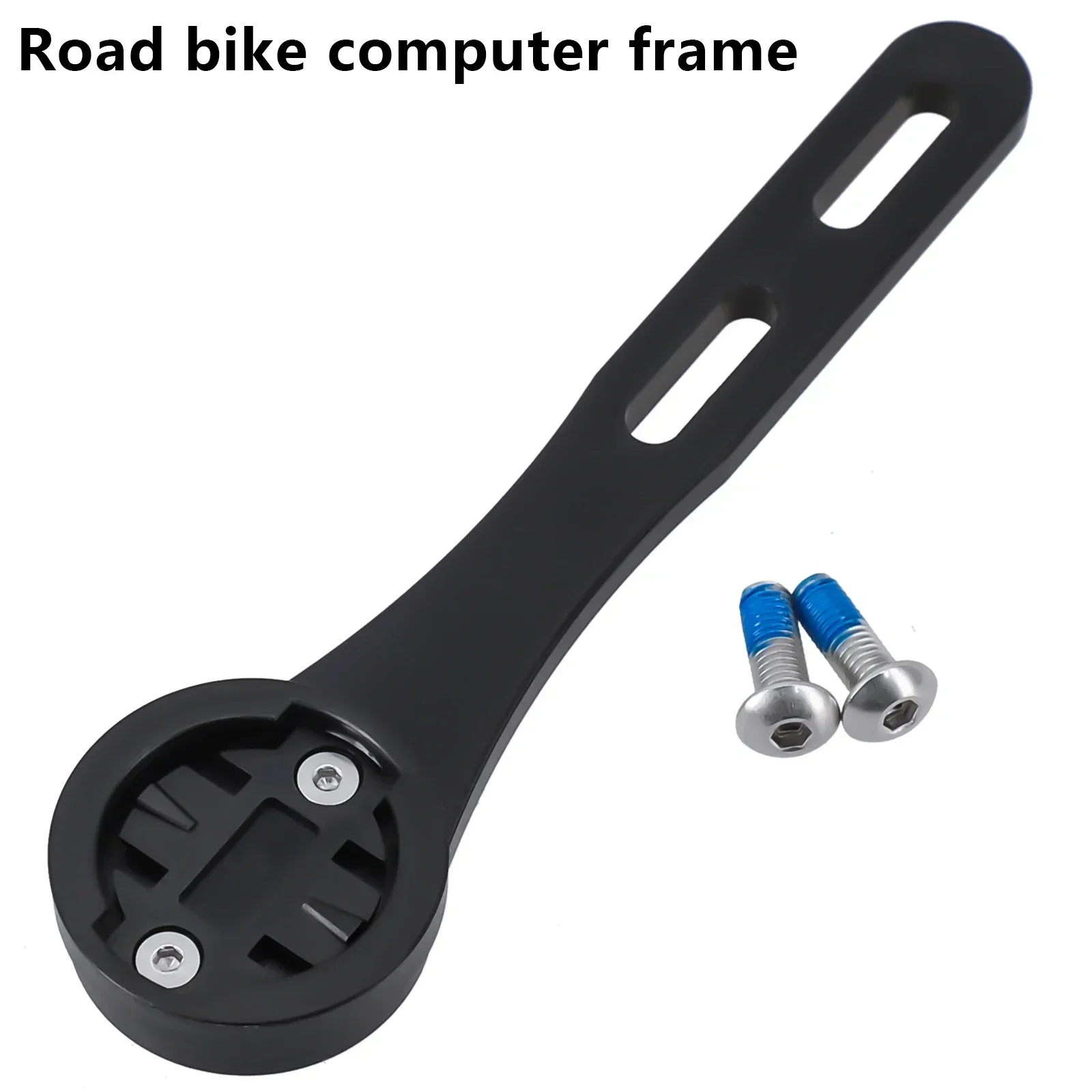 Acessório de bicicleta premium para suporte de computador de guiador integrado para Garmin leve preto 130 mm de comprimento