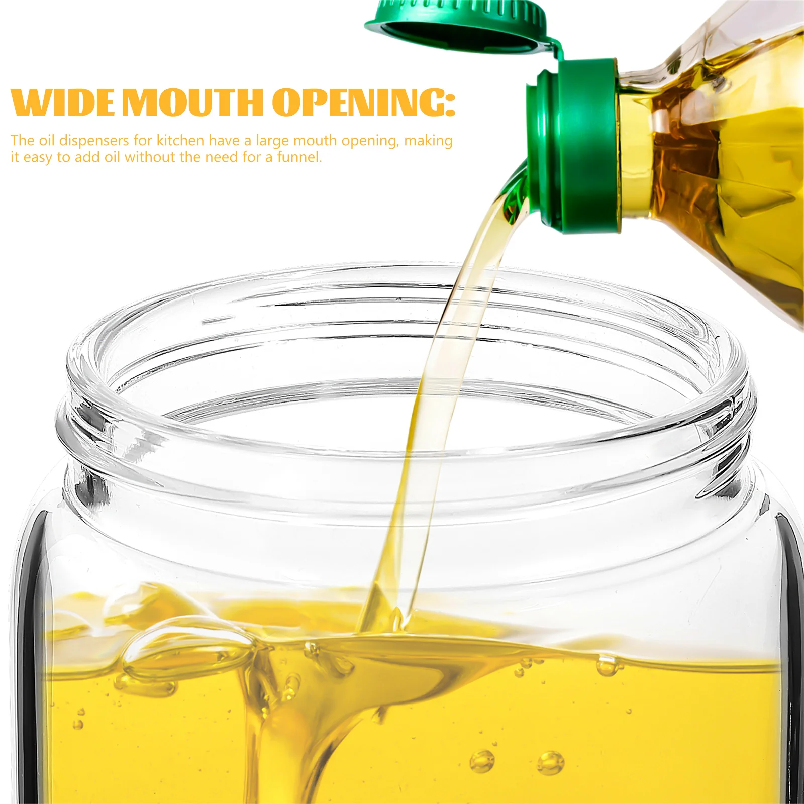 

Kitchen Oil Dispenser 2-in-1 Functionality Sturdy Safe Glass Easy One Hand Use Pour Spray Cooking Convenience Oil Sprayer