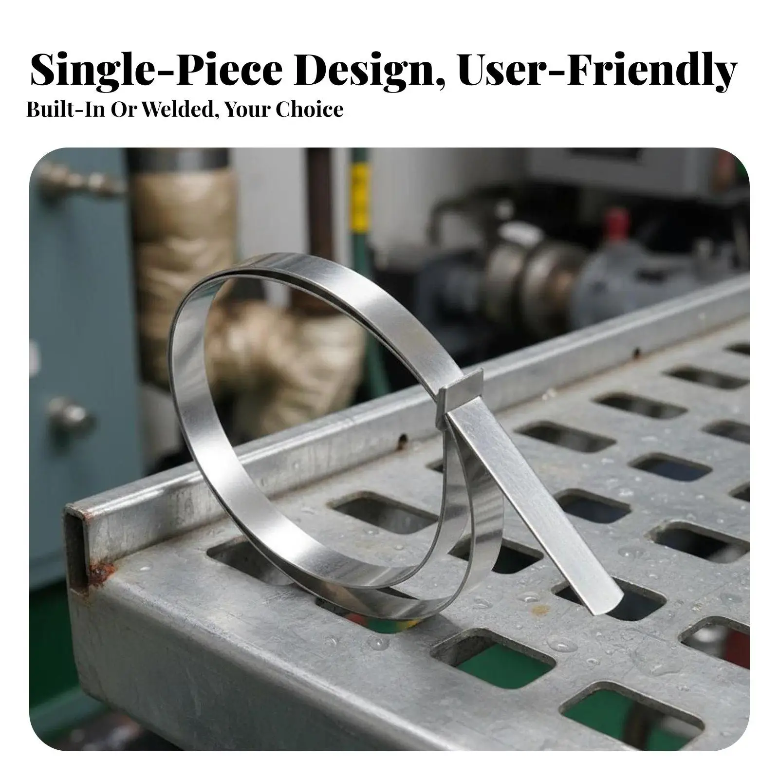 Heavy Duty Metal Cable Ties Stainless Steel Straps Self Locking Design for Industrial Use Bundle Hoses Wires Conduits