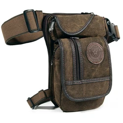 High Quality Canvas/Nylon Drop Leg Bag Fanny Pack Belt Hip Bum  Travel Motorcycle Men Rider off Roading Thigh Waist Bags