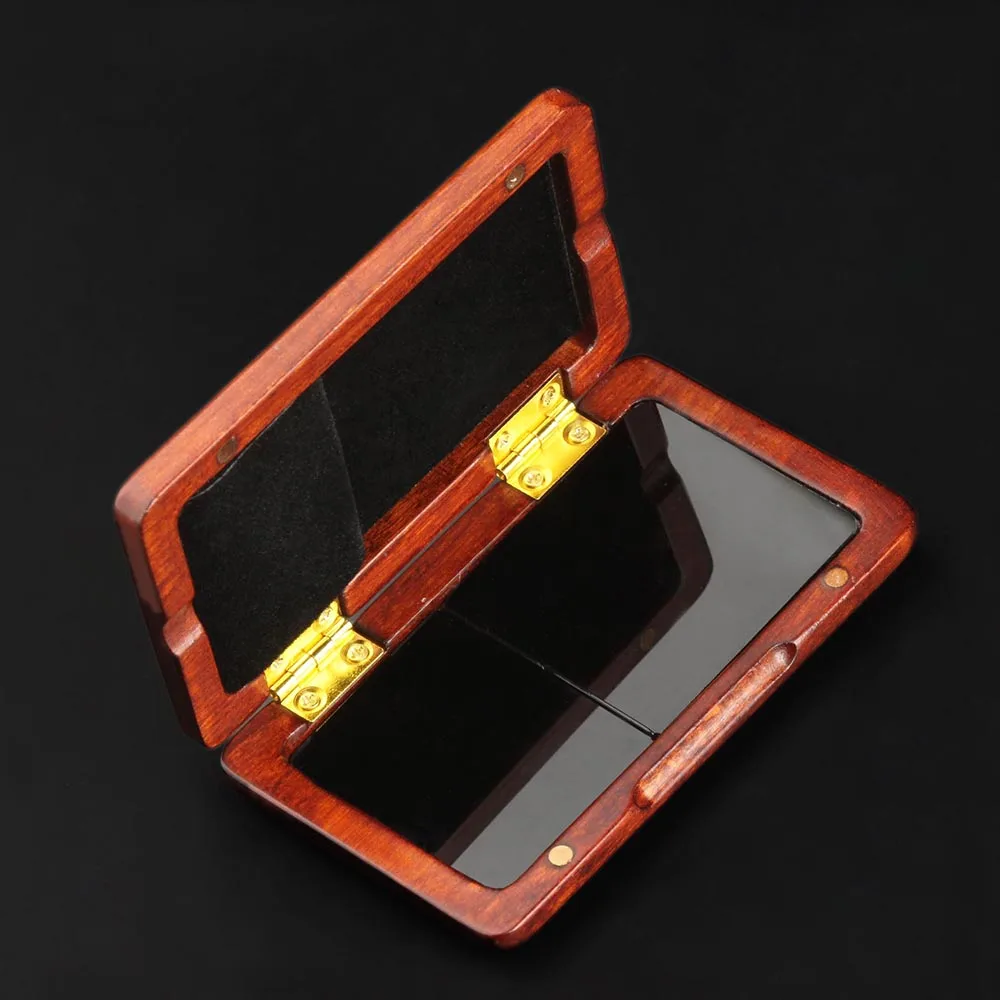Walnut Wood Reed Storage Case Box for Tenor Alto Soprano Saxophone and Clarinet Reeds Woodwind Instrument Accessory