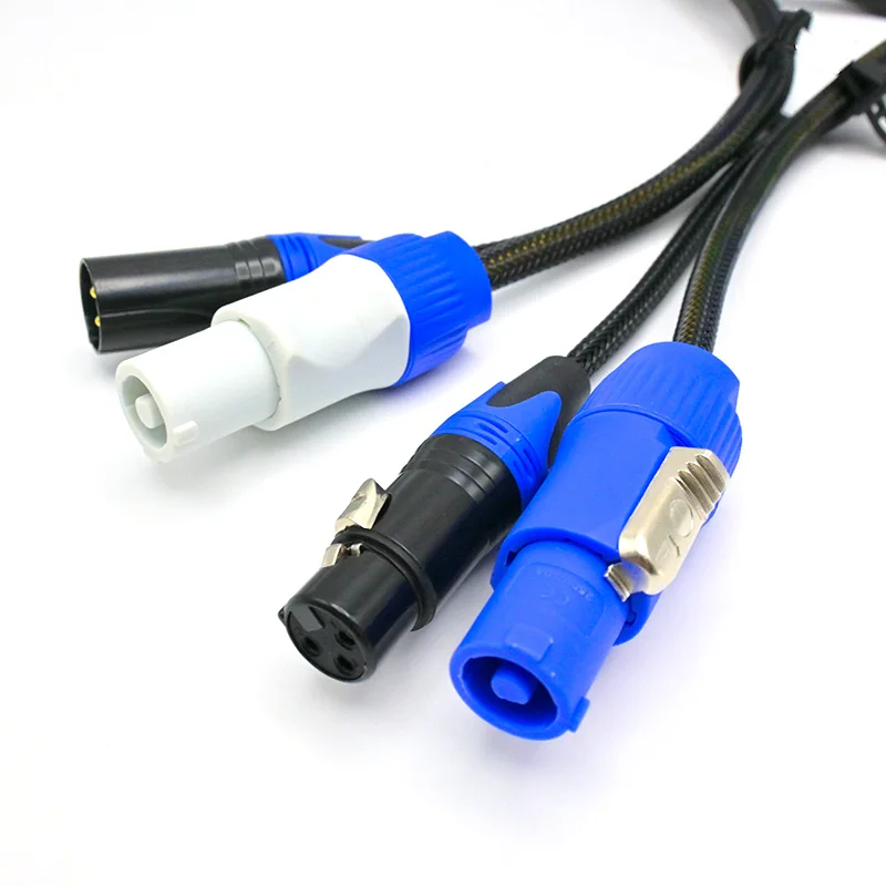 Powercon XLR Audio Combi Cable 1m 1.5m 2m 3m 5m 8m 10m Stage Lighting Power Con DMX Signal Combo Cable for Speaker Moving Head image 3