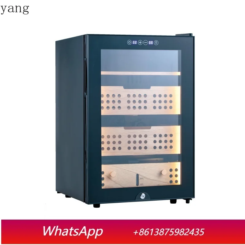 

YJQ cigar cabinet temperature control humidity compressor household cigar display cabinet with lock