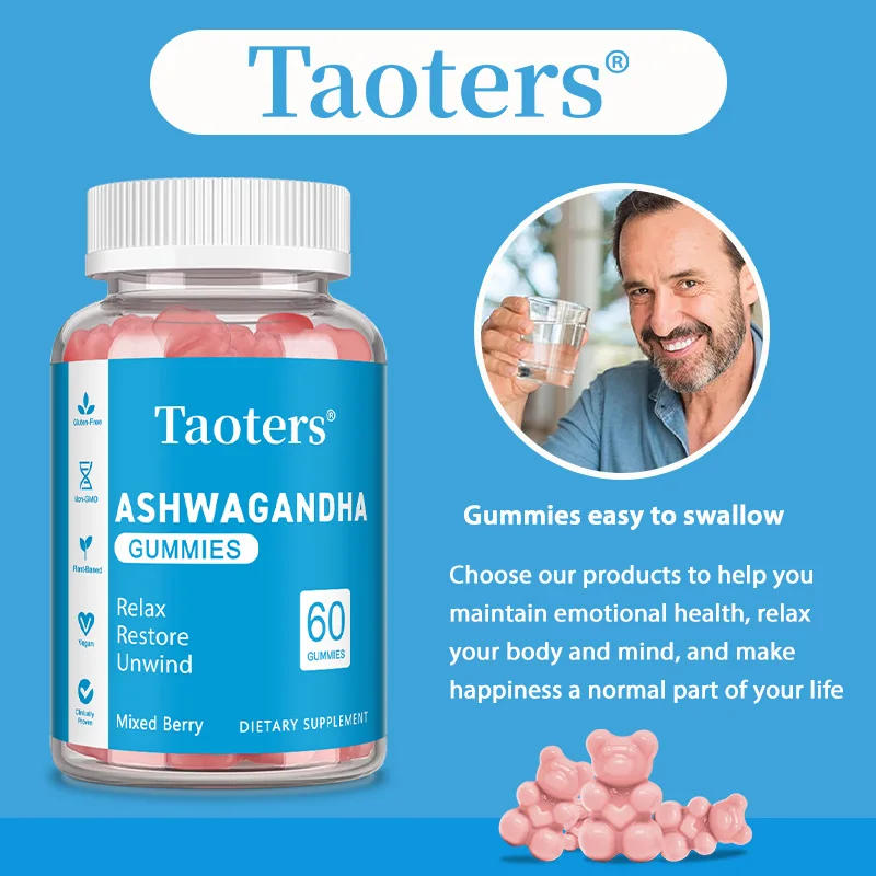 

Powerful Ashwagandha Gummies, Supports Calm Mood, Focus, Relaxation and Cognitive Support, and Improve Sleep Quality