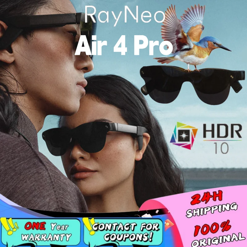 Mais novo rayneo air 4 pro óculos ar inteligentes 3g controle de