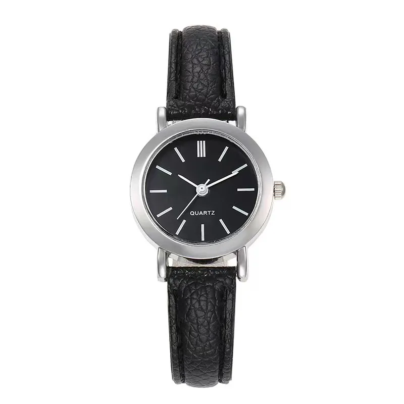 Dial Casual Watch Fashion Quartz Student Watch Girl Ladies Leather Strap Wristwatch For Women Relojes Para Mujer