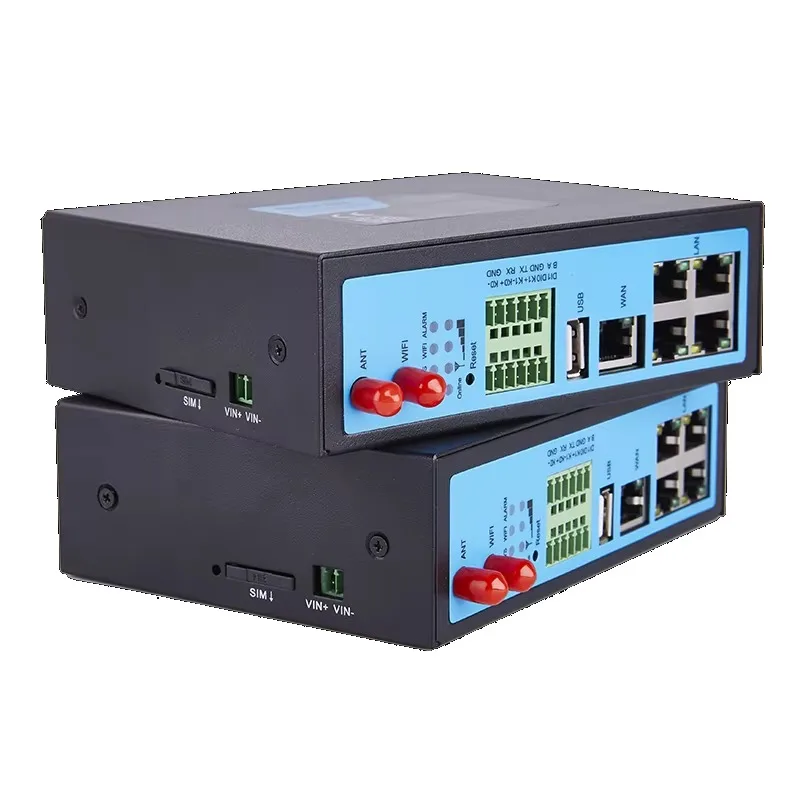 IP30 4G LTE CAT4 Industrial IoT Gateway TG451-LF RS232 RS485 M2M Dual SIM MQTT/Modbus/Ethernet Protocol Manufacturer