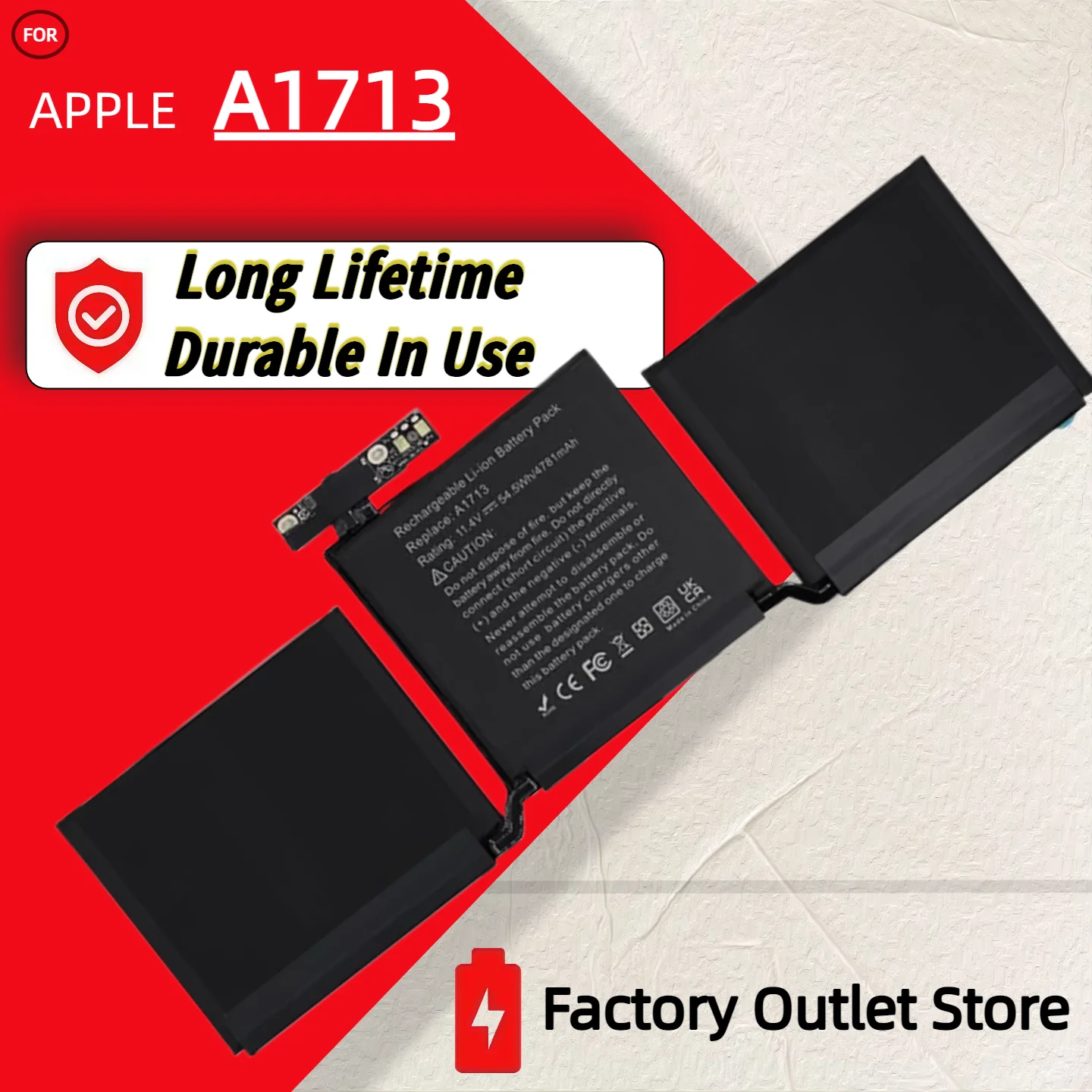 

Wholesale And Retail❗❗❗ A1713 Laptop Battery for Apple MacBook Pro 13" A1708 2016 2017 EMC 2978 3164 020-00946 MLL42LL