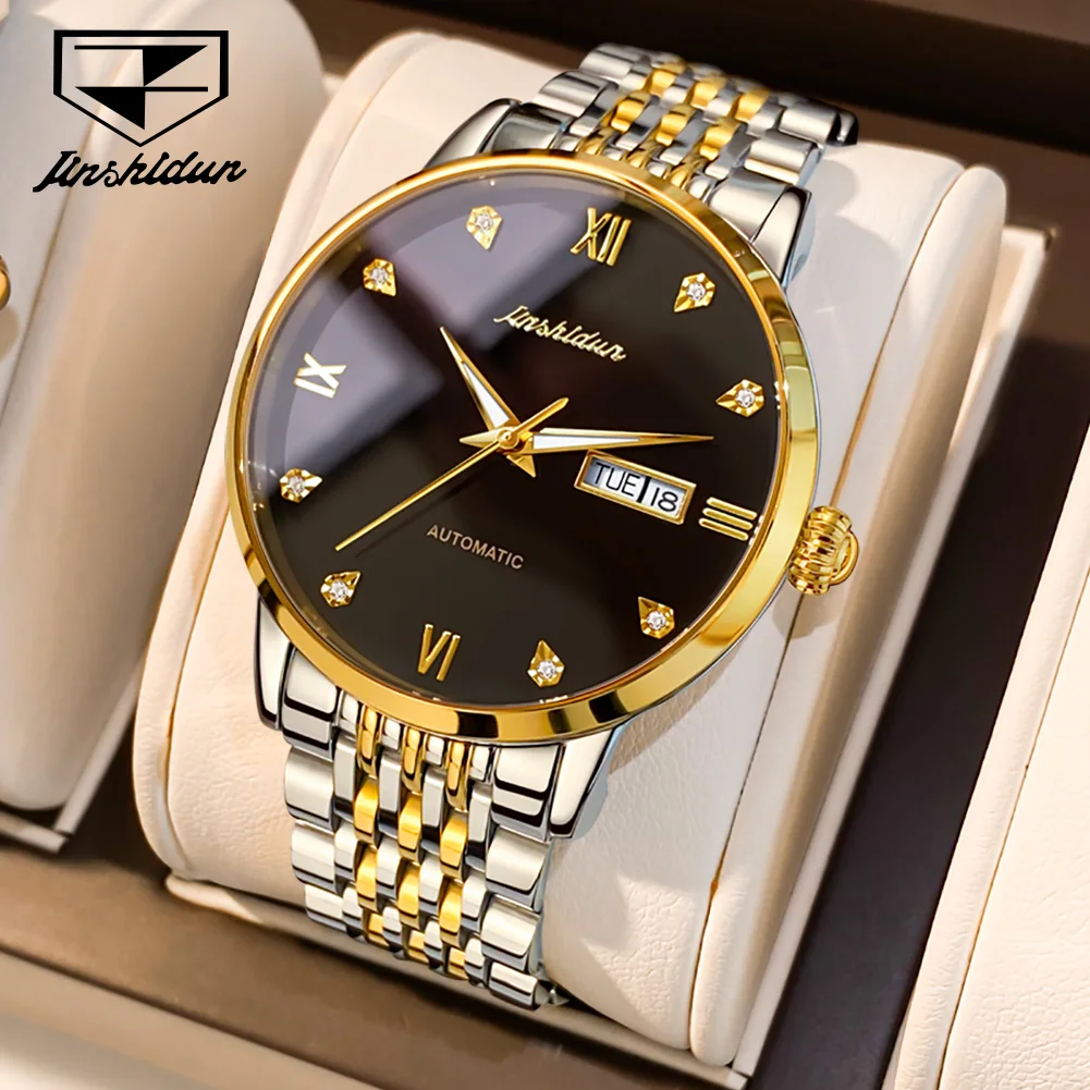 

JSDUN простые повседневные мужские часы, бестселлеры, оригинальные мужские наручные часы, водонепроницаемые светящиеся автоматические механические часы для мужчин