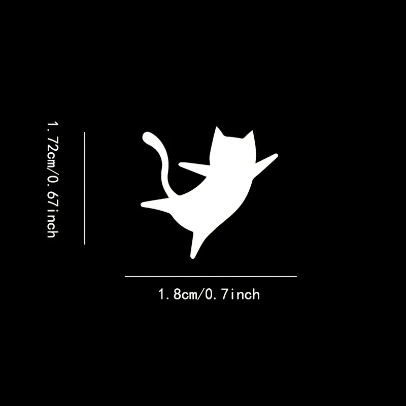 9Pcs Playful Cat Waterproof Vinyl Stickers, Mini Decals for Car Buttons & Laptop Decor