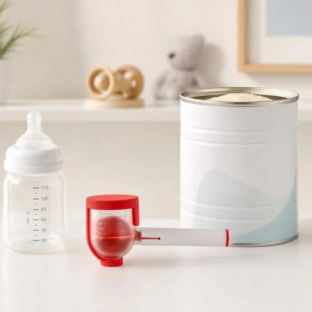 Powder Measuring Scoop 2pcs Adjustable Funnel Dispenser Set Protein Powder Container with Scoop Portable Supplement for Narrow