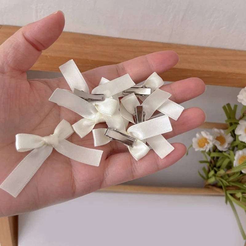 2 Buah Jepit Rambut Pita Busur, Jepit Rambut Pita Kecil, Jepit Rambut Busur Pengikat Pita Rambut Perancis Aksesori Rambut