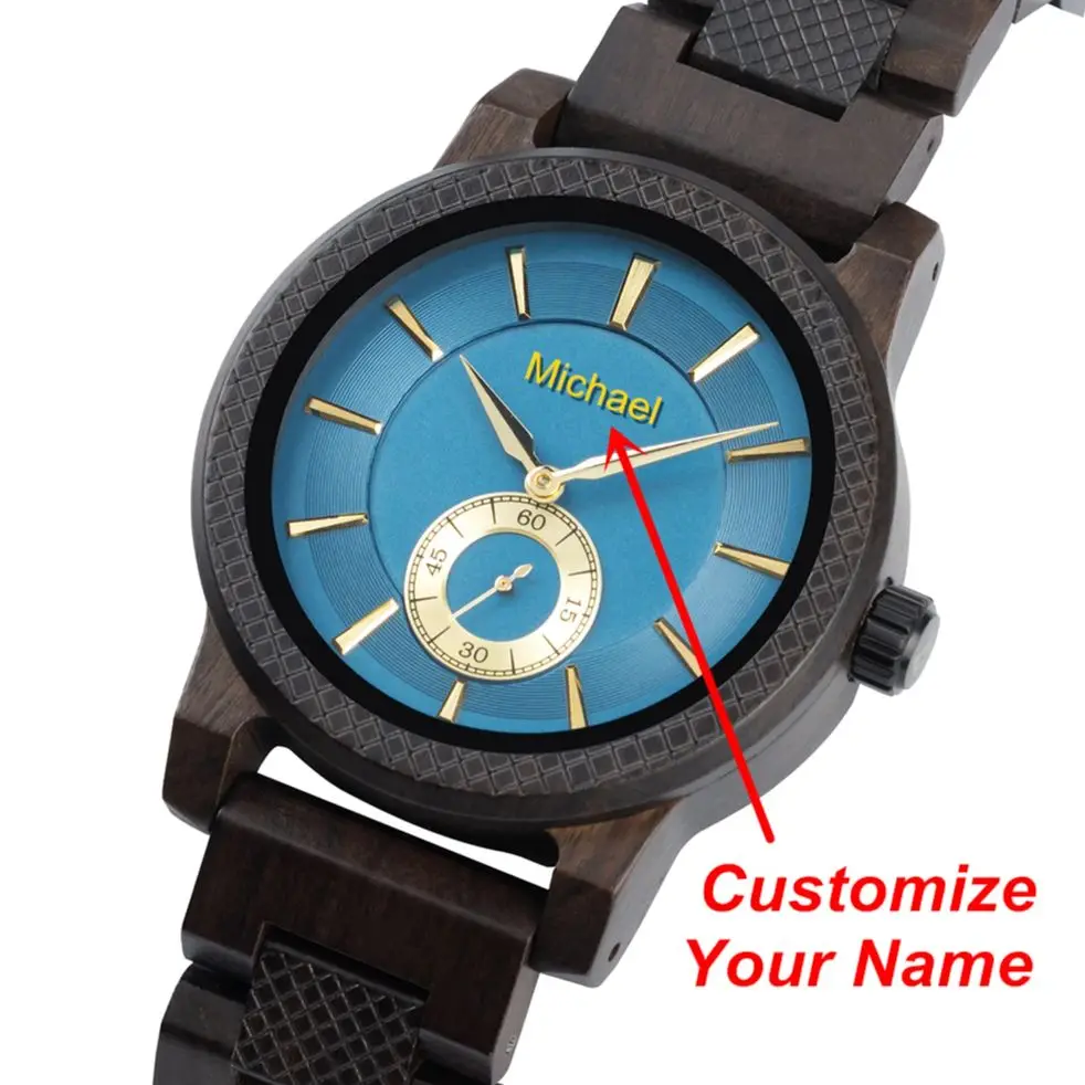 【Personalized】Mens Watch BOBO BIRD Fashion Wood Watch Casual Quartz Watch Support Customize Name/Logo Dropshipping