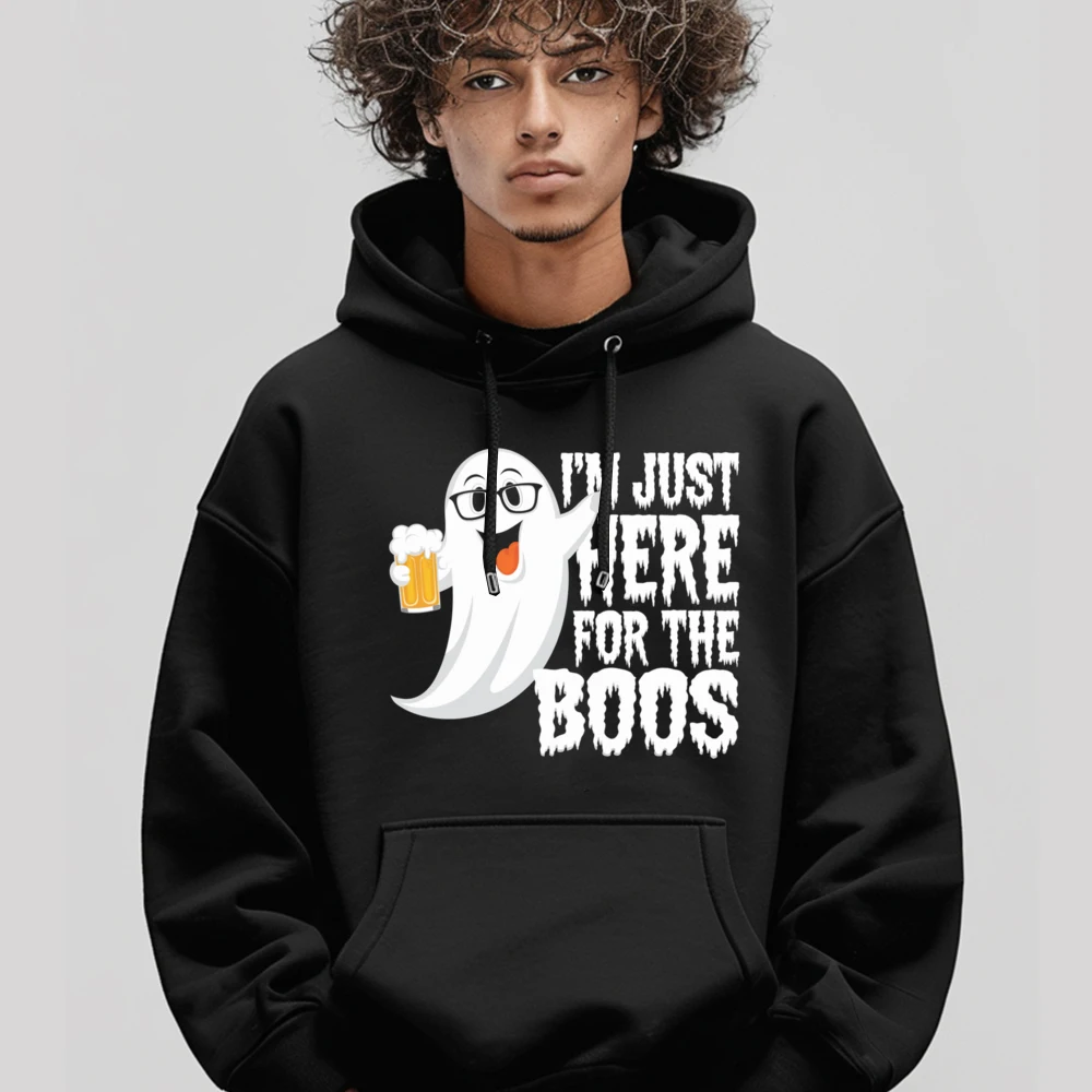 

Cute Male Hoodies Im Just Here For The Printing Hoodies long Sleeve Normal Hoodies Round Neck