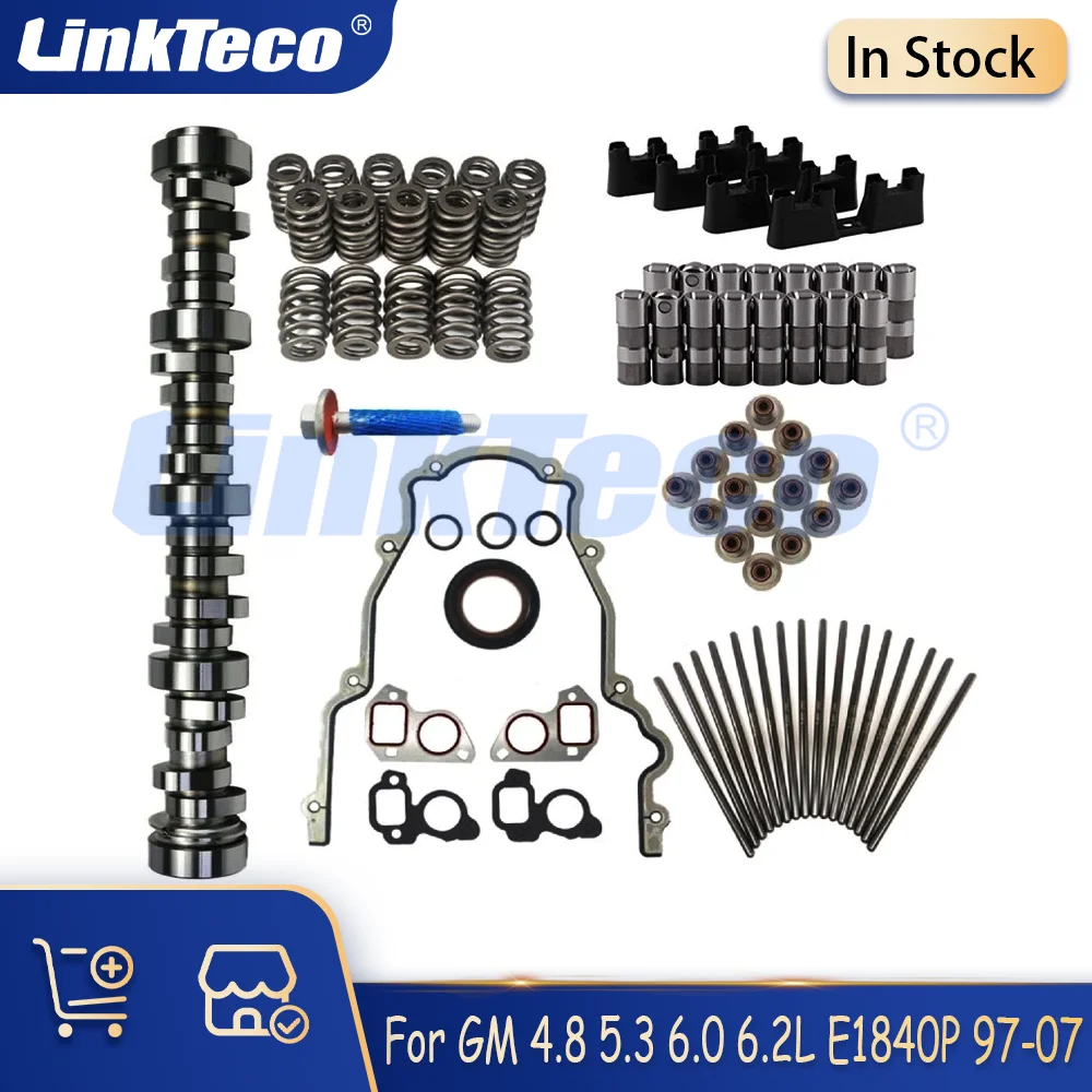 Stage 2 Engine Camshaft Kit Lifter Push Rod Valve Spring Fit 4.8 5.3 6.0 6.2 L For GM Chevy LS Gen 3 1997-2007 E1840P TCS45993
