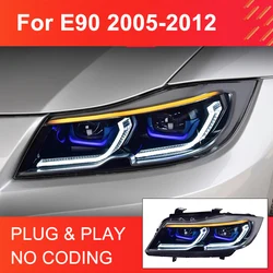 1 Pair LED Headlight Assembly for BMW E90 2005-2012 Headlights Plug and Play with LED DRL Dynamic Turning Front Headlights