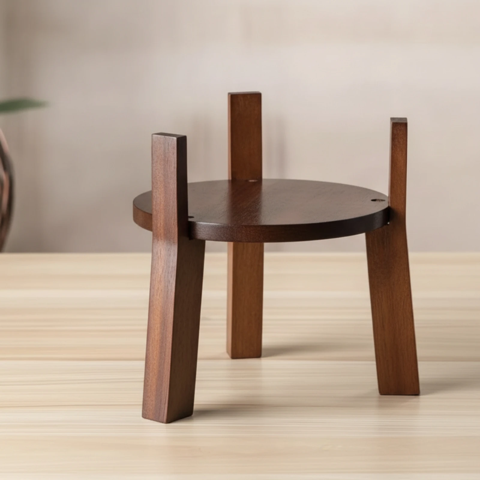 Jar Stand Farmhouse Wooden Stand Wood Riser Natural Furniture Sturdy for Home Brewers, Kitchen Countertop, Dining Table