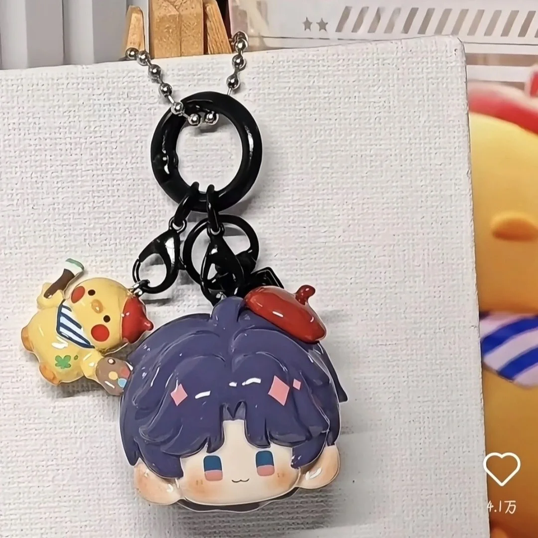 Game Love and Deepspace Keychain Xavier Zayne Rafayel Sylus Pendant Keychain Resin Doll Bag Pendant