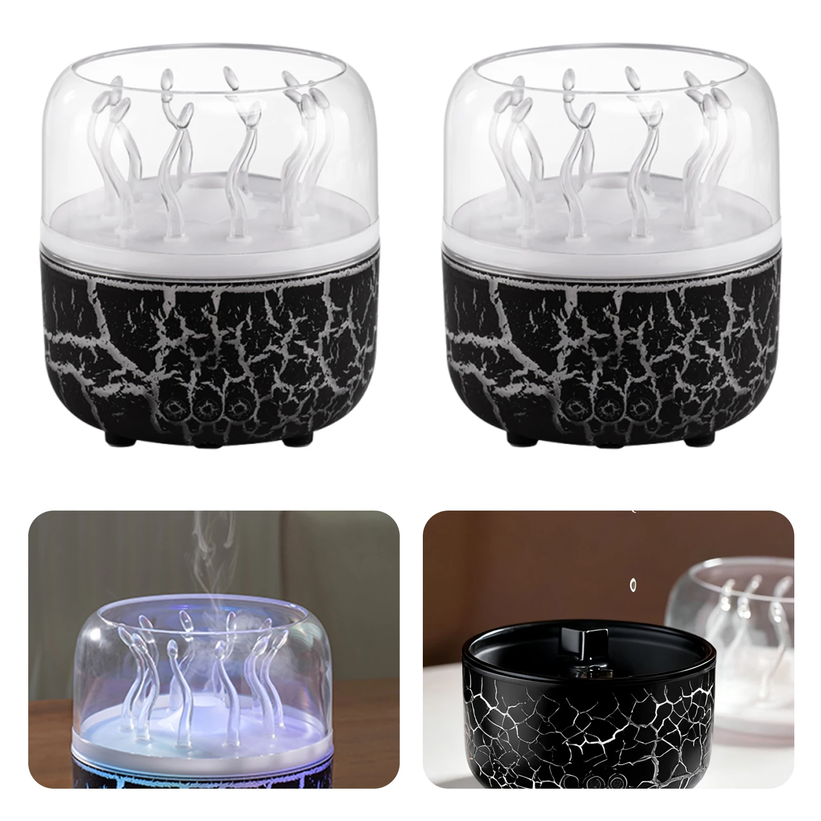 

280ml Rotating Jellyfish Aroma Diffuser Air Humidifier with Remote & Timer Ultrasonic Aromatherapy Diffusers Mist Maker for Room
