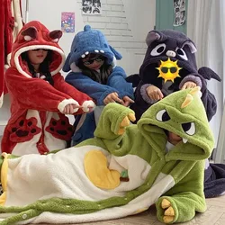 Adults Anime Cosplay Pajamas Animal Dinosaur Cartoon Onesies Costume Jumpsuit Pyjamas Hooded Sleepwear Christmas for Performing