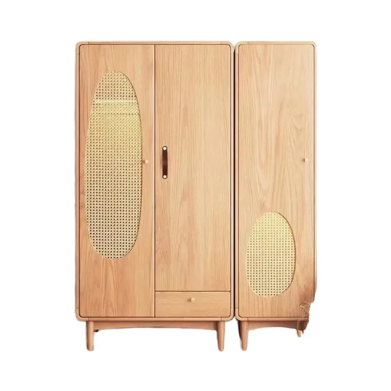 Minimum Assembly Modern Solid Wood Portable Wardrobe for Living Room or Villa 4 Post Foldable Chest Locker