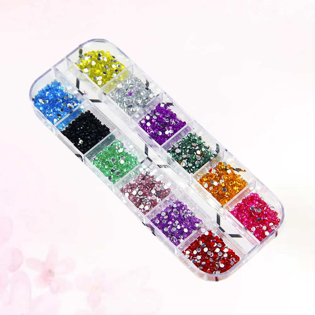 2000 stuks kristal nail art decor 12 levendige kleuren mix vorm strass steentjes voor doe-het-zelf manicure glitter nagelontwerp decoratie ambacht