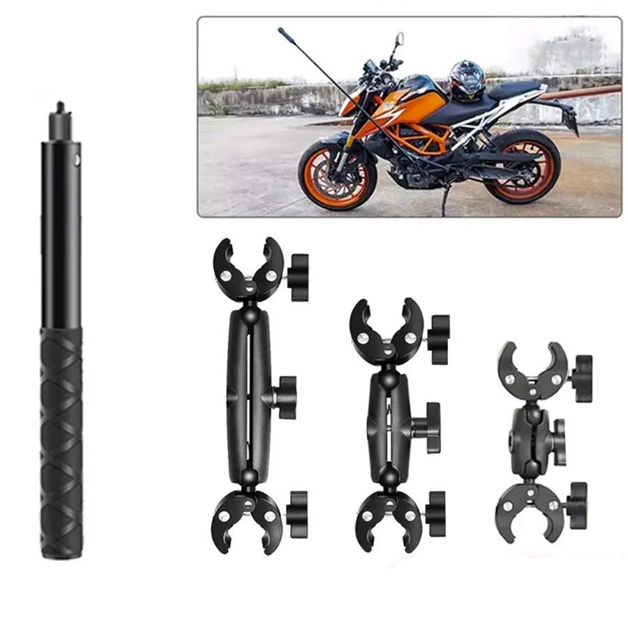 

Bicycle Motorcycle Panoramic Selfie Stick Monopod Mount Handlebar Bracket For Insta360 One X2 X3 GoPro 12 11 10 SJCAM Accessory