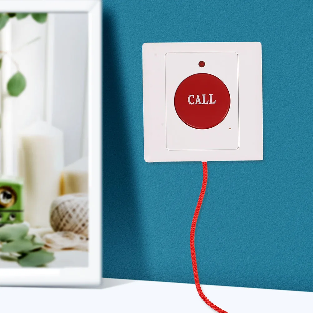 

2pcs Sos Emergency Call Button For Seniors Wall Mounted Alert Button With Pull Cord Emergency Buzzer For Elderly Wireless