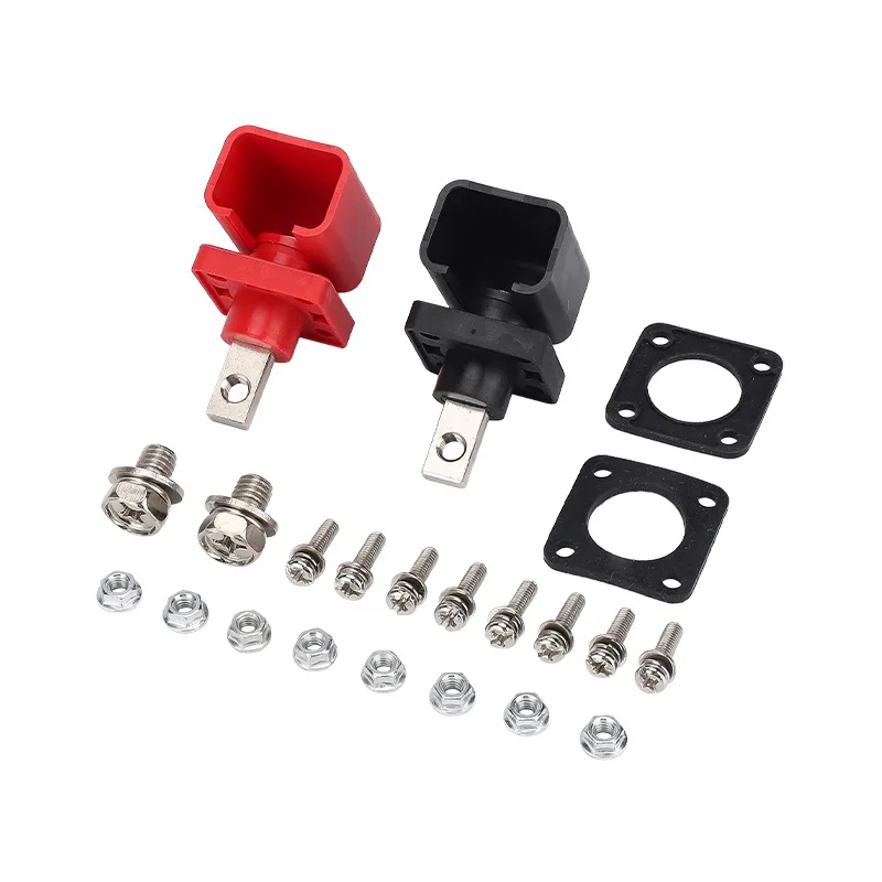 

50A Lithium Battery Terminal Blocks Fireproof Terminal Energy Storage Connector 50A Rated Current Fireproof PA66 Material